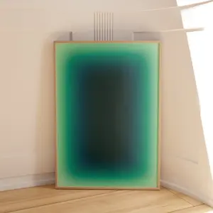 Green Aura Gradient Poster No Framed, Apartment Decor, Preppy Room Decor Trendy, Danish Pastel Decor, Large Wall Art, Aura Posters, Aura Wall Art Green