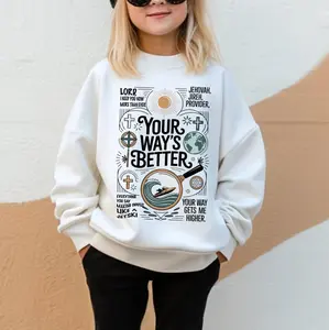 Youth Size Shirt, Your Way Is Better Proverbs 16:9 T-Shirt , Children Christian Sweatshirt, Christian Faith Hoodie, Religious