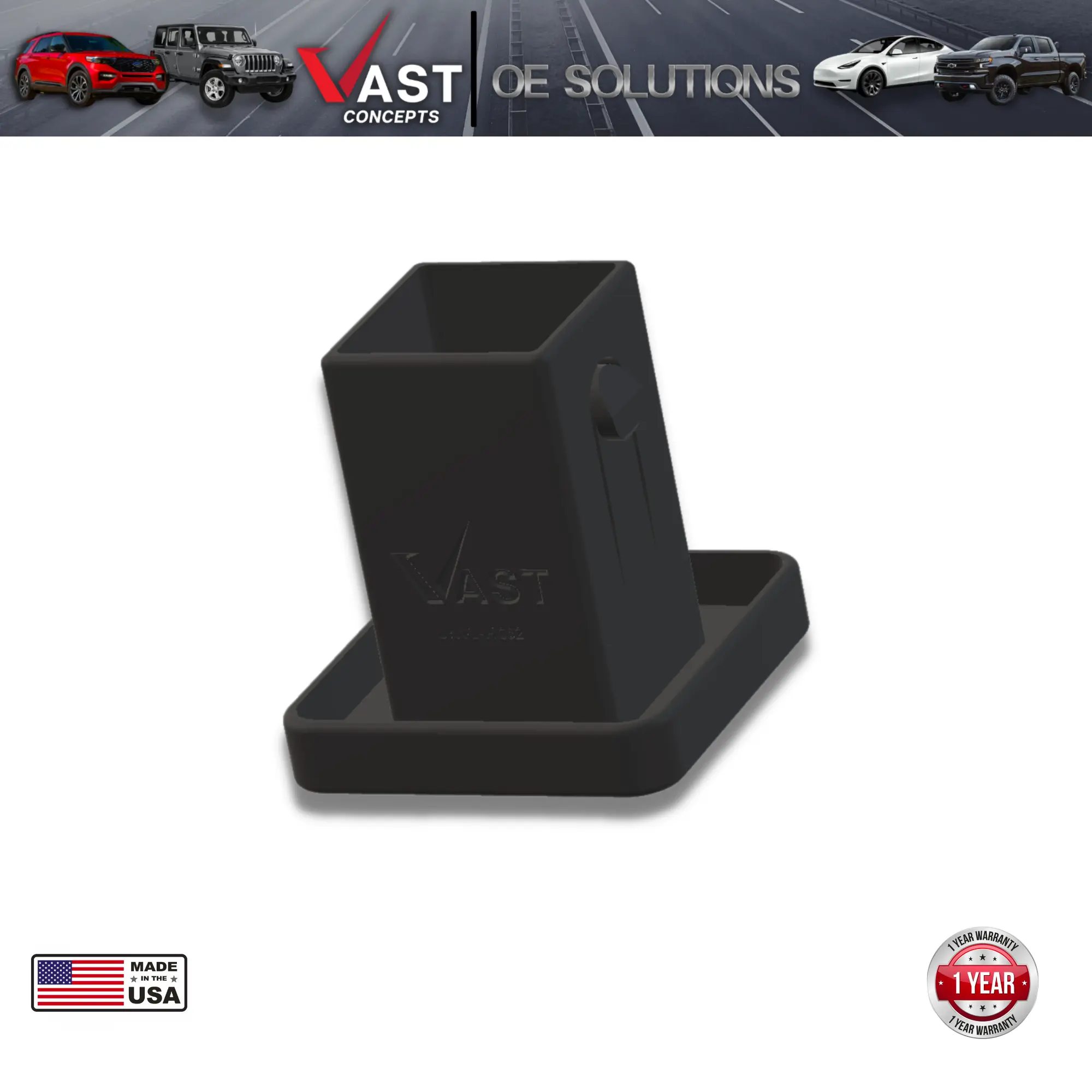 OE Solutions 2" Universal Hitch Receiver Cover - Black OE Solutions 2" Universal Hitch Receiver Cover - Black