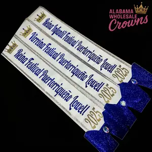 Custom Rhinestone Glitter Sash – Personalized for Pageant, Birthday, Bridal Party Accessory