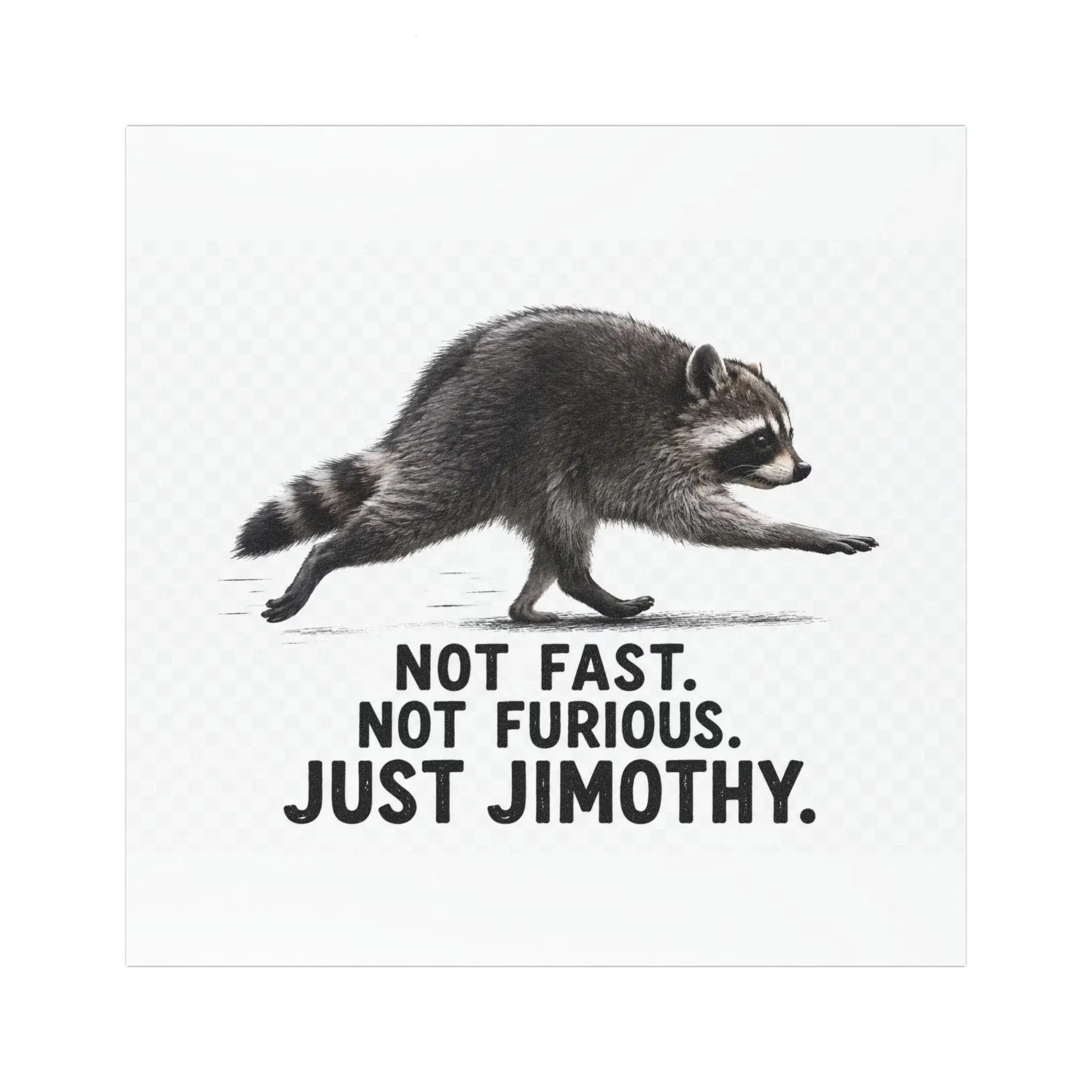 Not Fast Not Furious Just Jimothy Car Magnet, Funny Raccoon Meme, Magnetic Bumper Sticker, Vehicle Decor, Truck SUV Accessory, Gag Gift for US Drivers