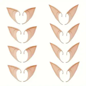 8 Piece Fairy & Elf Ears Costume Accessories, Birthday Party Supplies, Party Favor, School Reunion Decorations, Party Props, Durable Latex Elf Ears