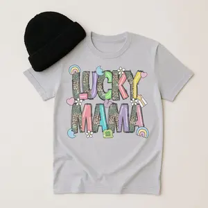 Lucky Mama - Bleached Shirt - Gildan