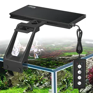 Hygger HG018 Clip On Full Spectrum Aquarium LED Light Day-Night Dual Timer Sunrise-Dusk-Moon Fish Tank Light Adjustable Timer 9 Colors for Planted Tank