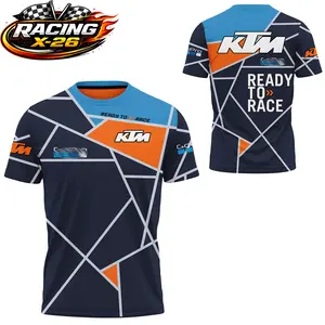 KTM Racing Motorcycle V3 High Quality Soft Breathable Lightweight Fabric Premium Comfort Tee Polyester, KTM Fan Graphic Tee, Motocross Racing Streetwear Graphic Shirt, Gift for Dirt Bike Fans