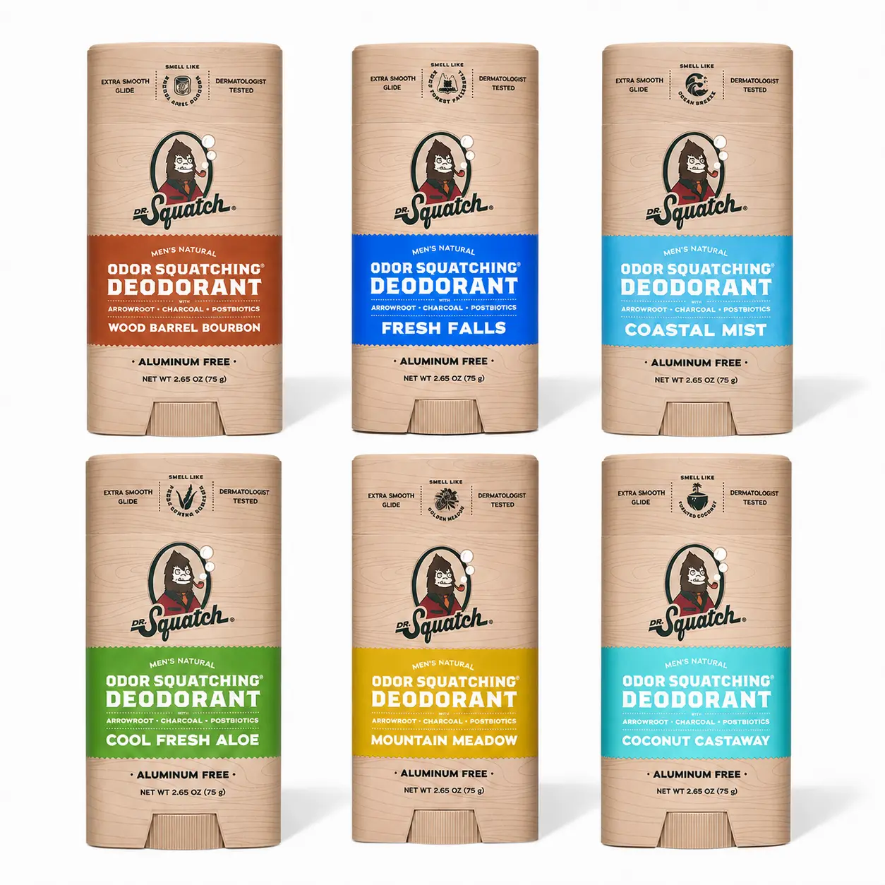 Dr. Squatch Natural Men’s Deodorant – Aluminum Free Natural Deodorant Men  for 72-Hour Odor Protection
