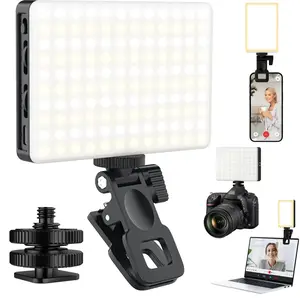 120 LED Selfie Light for iPhone, Portable Phone Light with Clip & Camera Tripod Adapter - 5000mAh Rechargeable, 3 Lighting Modes, CRI 97+ for Video Recording, TikTok, Tripod Mount Rings