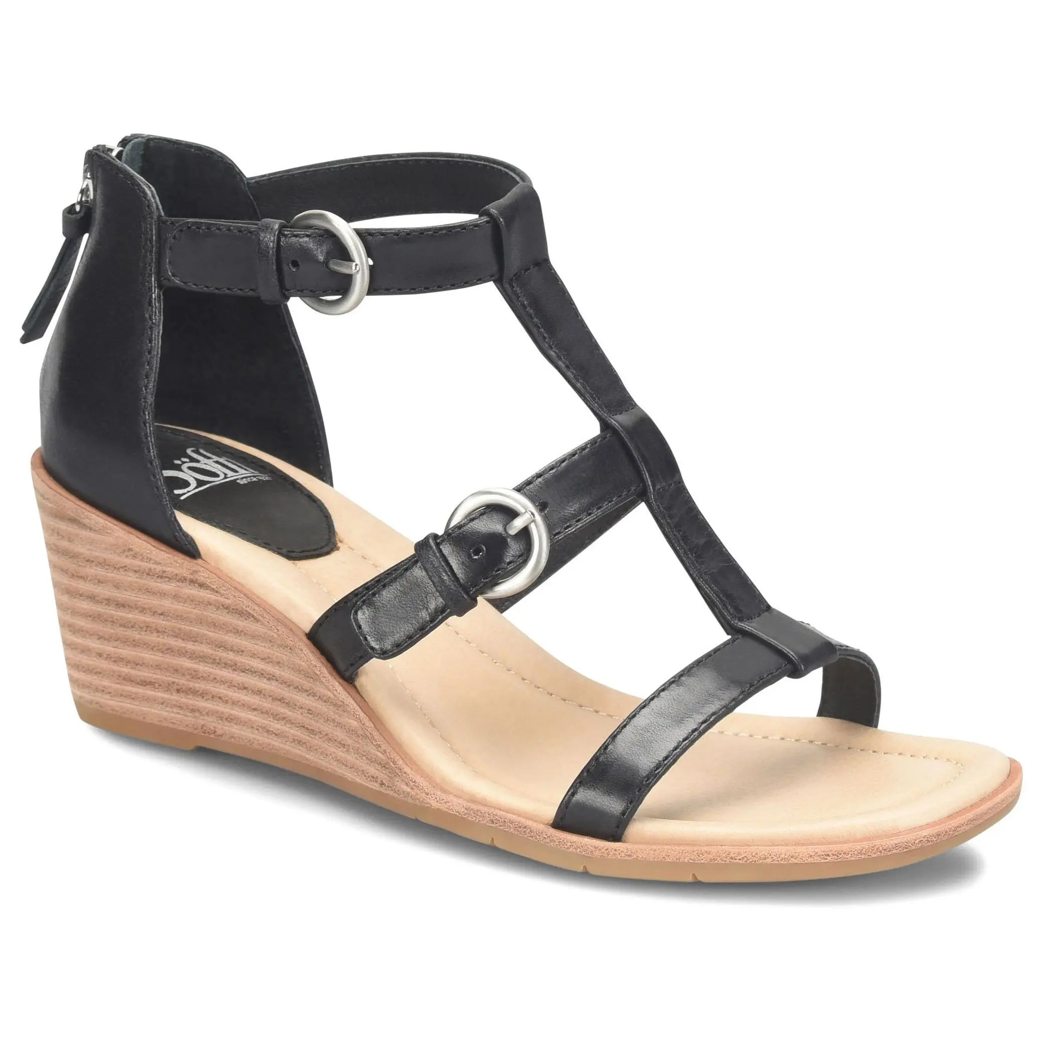 Sofft Leather Gladiator Wedge Sandal - Gaige