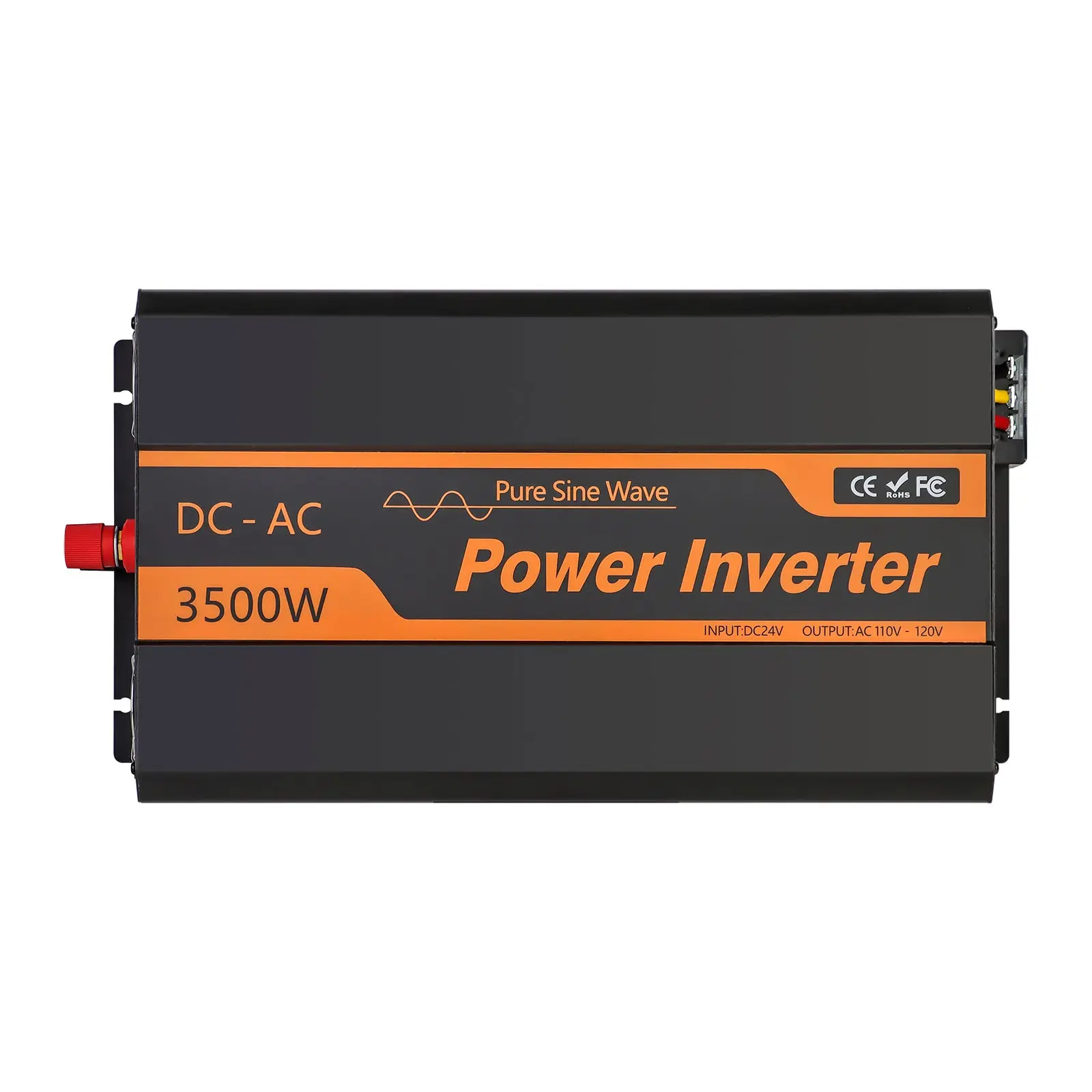 PowMr 3500W DC 12V/24V AC 110V Solar Off-Grid Inverter with Pure Sine Wave Output, Compatible with Lead-Acid and Lithium Batteries