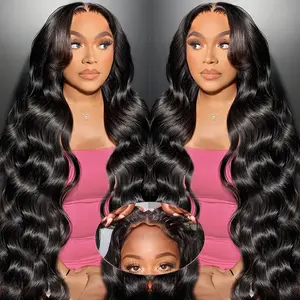 8x5 Wear and Go Glueless Wig for Beginner HD Lace Closure Wig Human Hair for Black Women Pre Plucked Pre Cut Lace Front Wigs Body Wave  200% Density Glueless Wigs Human Hair
