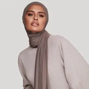 Voile Chic Premium Jersey Hijab - Light-Medium Weight, Very Soft and Stretchy, 95% Viscose 5% Lycra, Casual & All Seasons, Long Rectangle Design