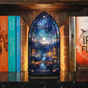 Fantasy Dragon Book Nook & Suncatcher Candle Holder – Dragon Library Insert, Cozy Glow Bookshelf Decor, Gift for Fantasy Book Lovers & Readers