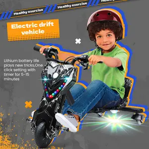 Drift Trike, Kid Ride on Tricycles, Big Wheel Drifting Tricycle for Ages 8+, Ride-On Kids Tricycle with Adjustable Seat for new years gift electric intelligent three-wheel drift car