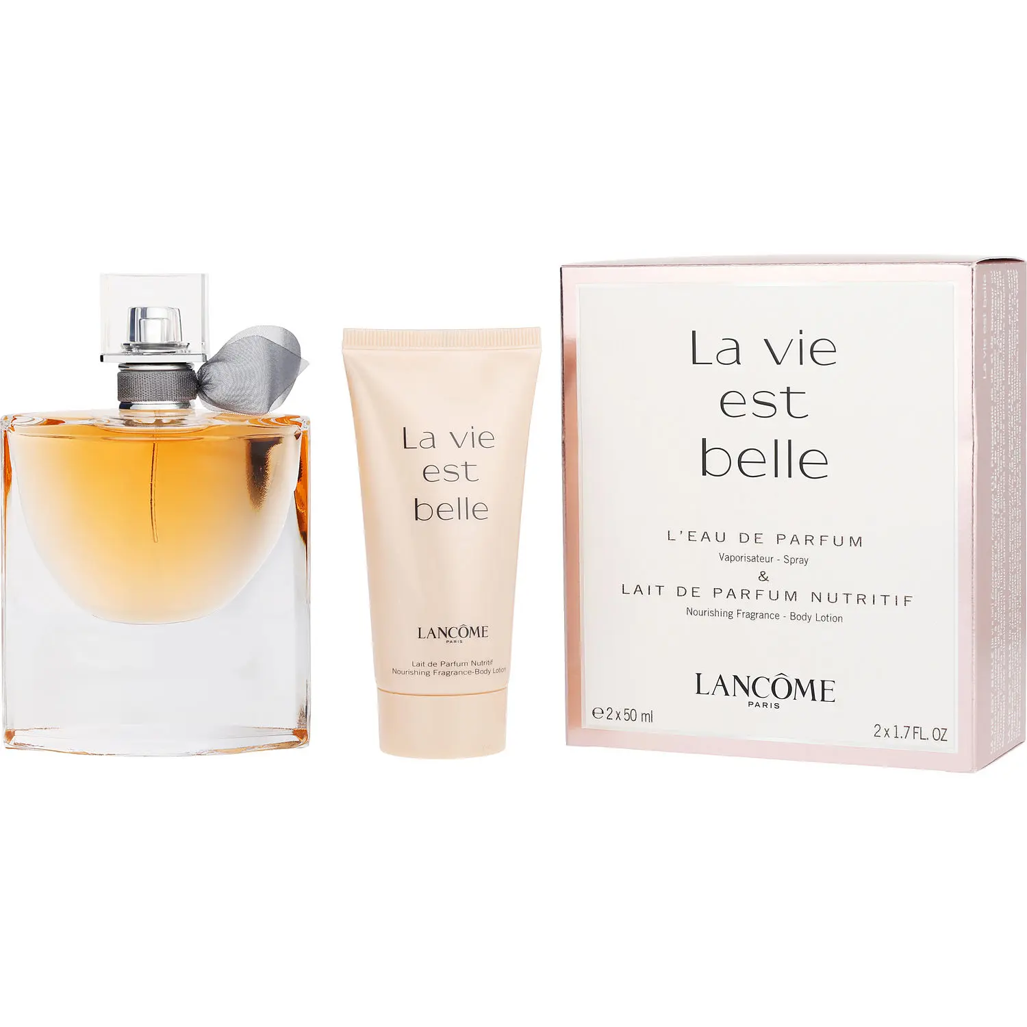 La Vie Est Belle Set-L'eau De Parfum Spray 1.7 Oz & Body Lotion 1.7 Oz (Travel Offer) For Women