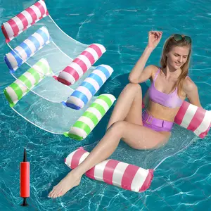 3 Packs Inflatable Pool Floats Water Hammock Lounges For Adult 4-In-1 Pool Floaties Toys Swimming Pool Drifter Saddle Lounge for Swimming Pool, Beach