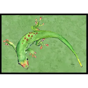 212 MAIN Large Gecko Print Animal Design Doormat - 24x36 in, Rubber Backed, Fade Resistant, Permanent Dye, Durable Indoor-Outdoor Household Textile Rug, Animal Design Doormats