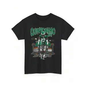 % Cotton Men Shirt Quinyonamo Bay Quinyon Mitchell No Fly Zone Eagles Paint T-Shirt Vintage Black Unisex T Shirt - Casual Shirt, Unisex Shirt, Soft Fabric, Breathable, Comfortable, Short-Sleeved Retro Menswear Top heavyweight short sleeve Cotton Printed R