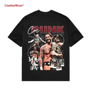 CM PUNK TEE, Wrestling Graphic Tee, Sports T-shirt, Athlete Shirt, Wrestling Gift, Fitness Tee Crewneck Clothing Cotton Menswear