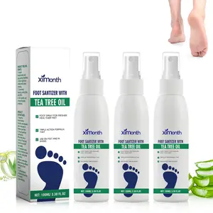 3 Bottles Ximonth Tea Tree Oil Foot Spray 100ml, Broad Spectrum Antibacterial, Antifungal Deodorant for Foot Odor, Itch Relief & Dry