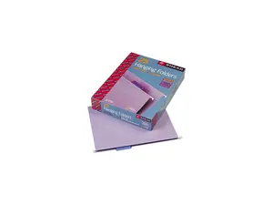 Smead 64064 Hanging File Folders, 1/5 Tab, 11 Point Stock, Letter, Lavender, 25/Box
