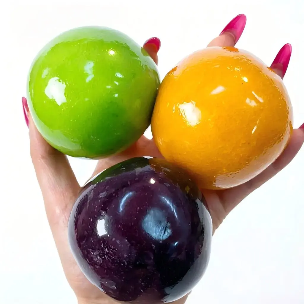 Chiboki Lce cream balls, with non-gummy and non-rebound properties, is suitable for muscle toning medium resistance sensory toy, non gel squishy, desk stress relief toy, anxiety fidget for adults, oddly satisfying asmr toy, slush ice squish