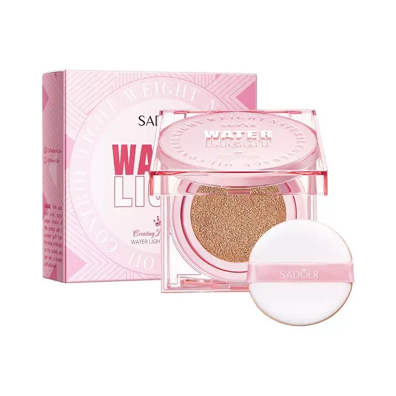 LockFit Cushion Foundation-NoTransfer Under Mask!24Hr Matte FinishFull Coverage& Concealer, KoreanMakeup for Flawless Skin, All Day Wear Cosmetic Glow