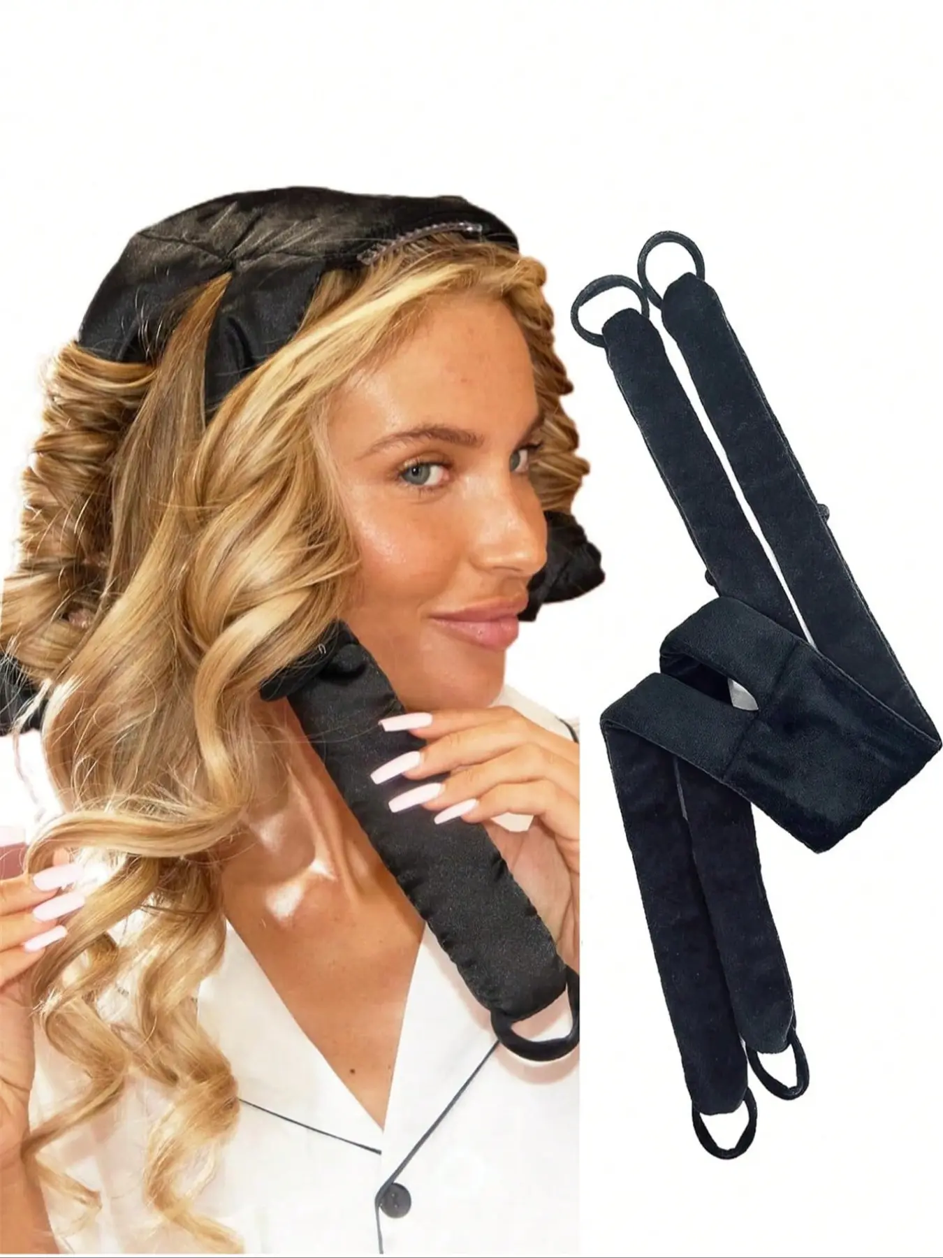 No Heat Hair Curler Set for Overnight Curls, Heatless Hair Curlers, Heatless Hair Rollers for Sleeping, Safe for Blow Drying, Natural Waves for All Hair Types