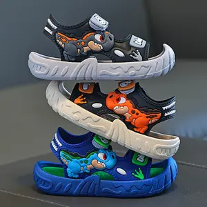202 Summer New Boys' Cartoon Dinosaur Soft Sole Comfortable Outdoor Beach Sandals