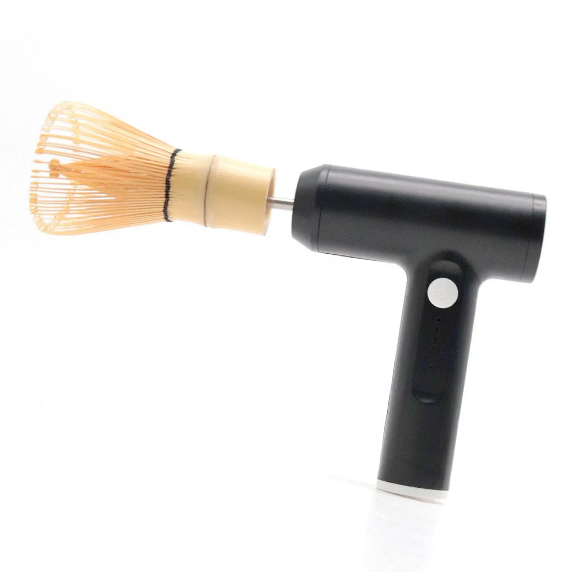 HAPPY PATH & CO Electric Matcha Whisk Set - Rechargeable Handheld Frother, Includes Bamboo Whisk & Holder, Cordless Milk Frother for Matcha Lattes, Coffee & Protein Shakes, Easy Clean, Modern