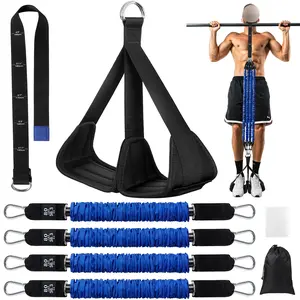 Pull-Up Assist Bands Heavy-Duty 320-400lb Adjustable Resistance for Home Gym & Outdoor Training with Extra-Wide Footplate & Carry Bag - Workout Straps