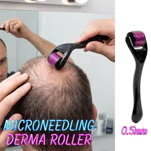 540 Titanium Needle Derma Roller 0.5mm | Face & Beard Microneedling Tool for Healthy-Looking Skin Care