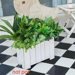 18 Piece Outdoor Artificial Plants, UV Resistant Plastic Shrubs, Plastic Simulation Leaves, Indoor & Outdoor Decor, Home Porch Garden, Perfect Gift
