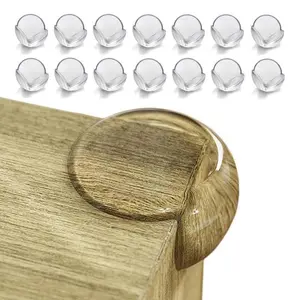 16 Pack Clear Transparent Table Corner Protectors, Flexible Adhesive Bump Safety Guards – Essential Baby Proofing for Home & Nursery.