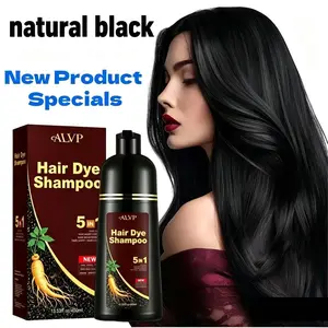 2026 ALVP 5-in-1 Herbal Hair Dye Shampoo for Men WomenCovers Gray Hair Long Lasting Color Nourishes Scalp 4Shades Golden Brown Dark color shampoo para canashealthy plant ingredient semi-permanent natural planthaircare red Blonde Ombre Highlight