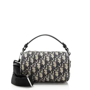 Pre-owned Dior Leather Crossbody Bags Oblique Roller Mini Shoulder Bag