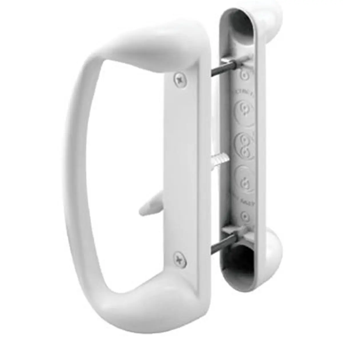 212 MAIN High Profile Diecast Metal Sliding Patio Door Handle Set - White, Replacement Hardware for Sliding Patio Doors, Home Improvement