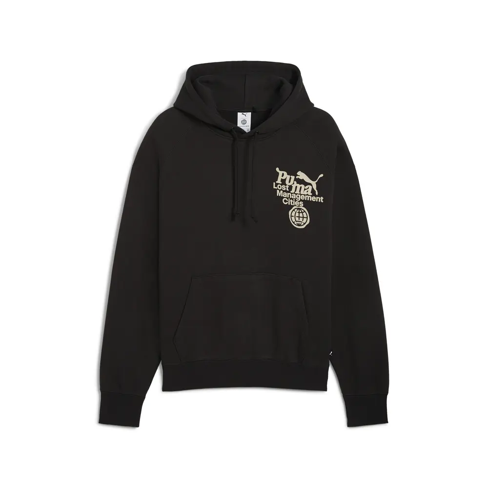 PUMA Mens X Lost Management Cities Logo Hoodie Casual Outerwear Casual - Black