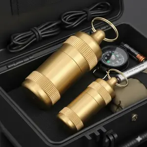 Mini Portable Multi-Use Storage Bottle with Tiny Spoon | Secret Hidden Compartment for Valuables | Travel, Home, Daily Organization Tool | Compact & Secure Storage Solution