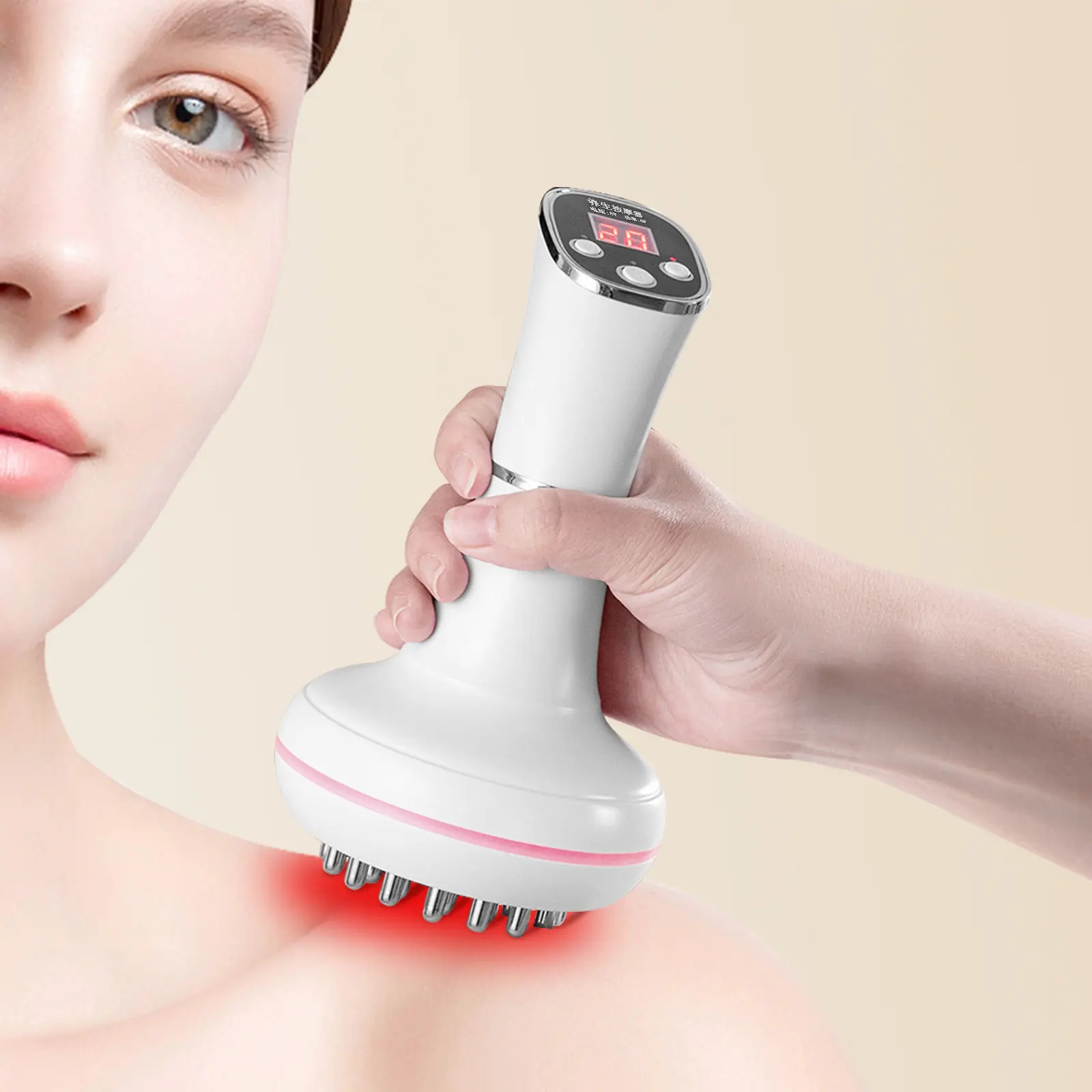 [Renhui]  electric meridian massager, pressing the whole body acupoints, 3000mAh rechargeable lithium battery, USB power interface, tasteless, suitable for abdomen, legs, back, abdominal cavity and shoulders-an ideal gift choice.
