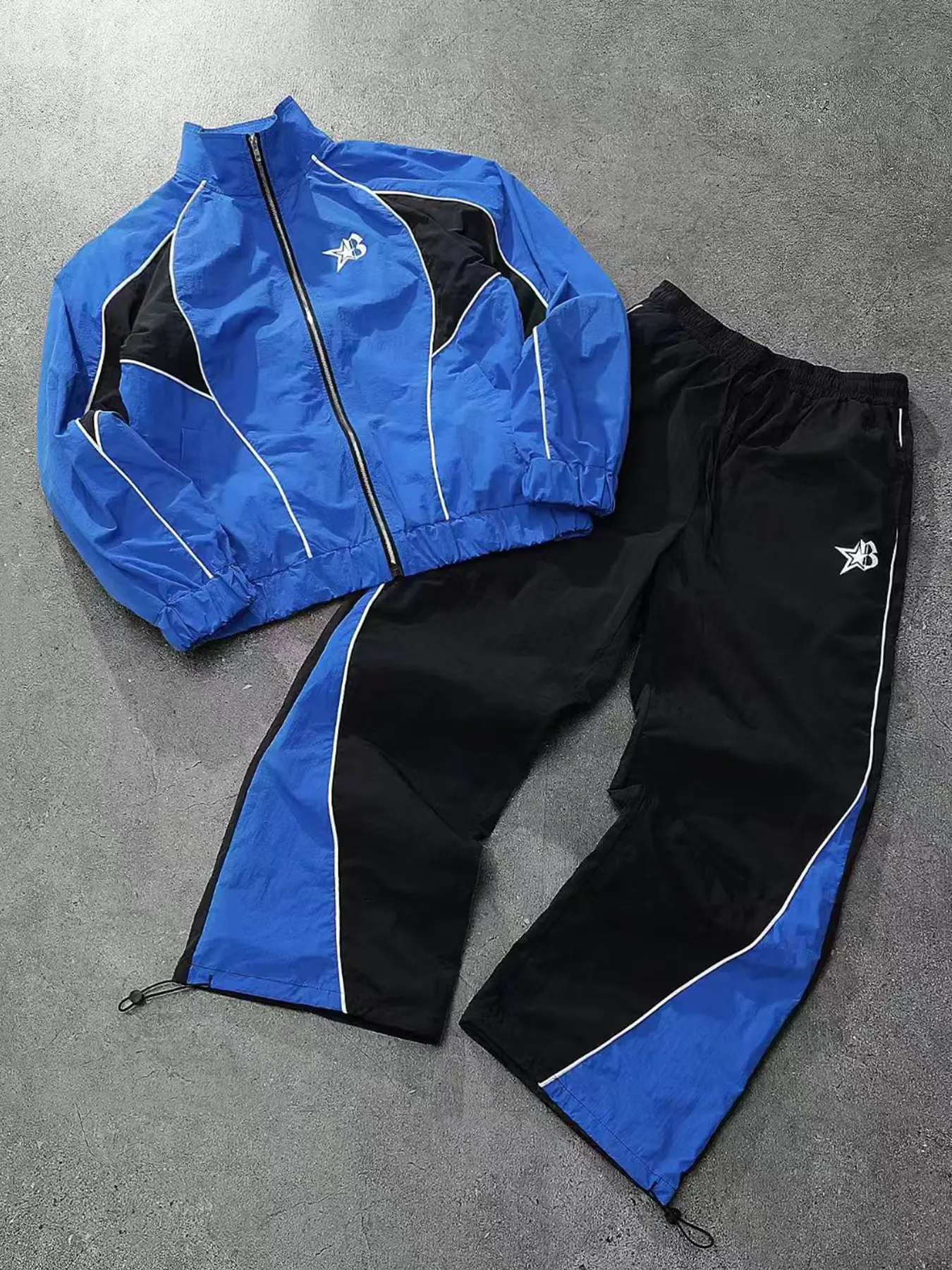 Men's Casual Fleece Jacket Set, Zipper Design + Drawstring Pants, Perfect for Daily Wear & Sports, All-Season Comfortable, Sweatsuit Set