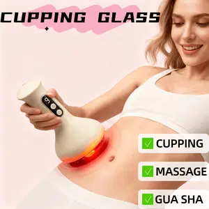 Beauty Scraping Massage Tool, Suction Cup Vacuum Massager, Cupping Machine, Usb Rechargeable Massagers, USB Charging 1200mah Lithium Battery, Powerful Endurance, Portable Pain Relief, Suitable for Neck, Shoulder, Back Massage, Women, Men