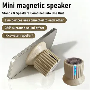 Portable Wireless Bluetooth-compatible Speaker, Magnetic Design, Waterproof & Lightweight, Stereo Sound Bass Boosted, Mini Audio Player