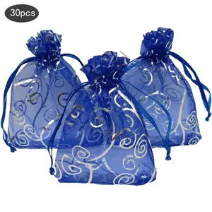 30pcs Organza Drawstring Transparent Gift Bags, Perfect for Weddings & Parties, Party Favor Packs, Party Gifts, Ideal for Jewelry, Candies & Decor, Elegant Gift Packaging