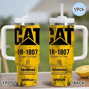 Retor C-Caterpillar Cool Vacuum Flasks 40oz Stainless Steel Vacuum Insulated Tumbler with Handle & Straw | Leak-Resistant Travel Mug | Long-Lasting Cold Drinks | Iced Coffee & Water Cup for Office, Gym & Travel