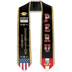 Peru Class of 2025 First Generation Graduation Stole, Graduate Honor Stoles for Graduates