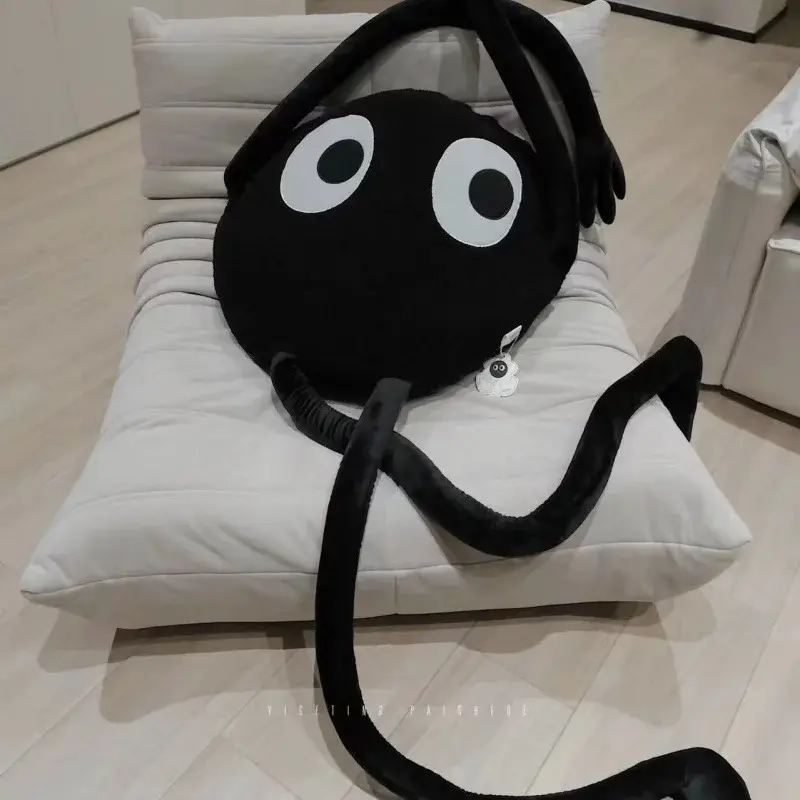 Huge Cute Black Briquettes Octopus Plush Toy Giant Stuffed Animal Doll Super Soft Hug Pillow Gift for Kids and Adults