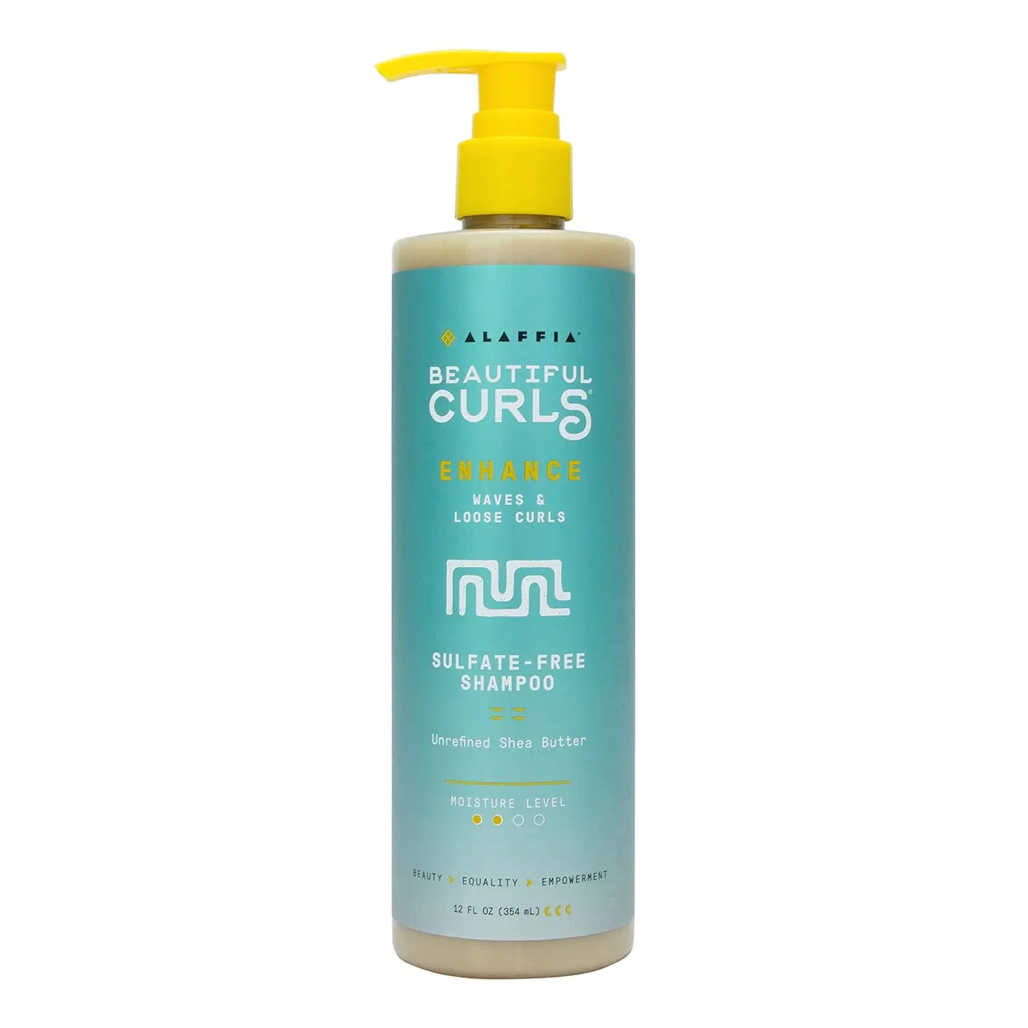 Alaffia Sulfate-Free Moisturizing Hair Cleanser & Liquid Shampoo, Anti-Frizz Moisturizer for Curly, Wavy Hair - Infused with Shea Butter, Chamomile, Citrus Extracts, Lavender, Vanilla, Vitamins, 12 Oz