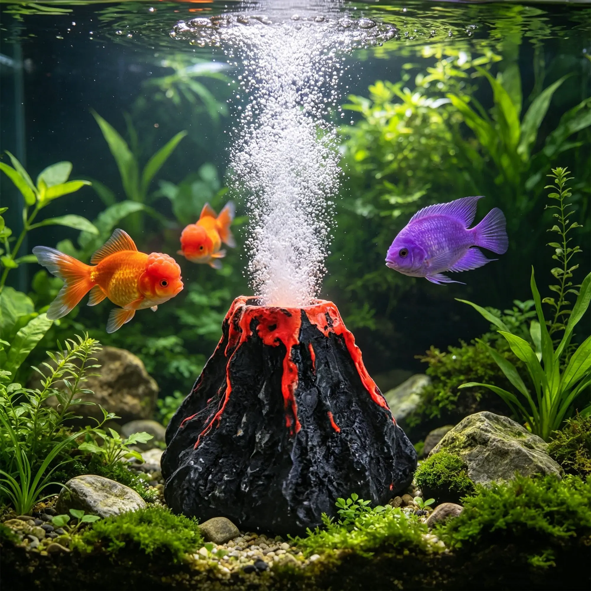 Volcano Bubble Stone Air Pump Accessories, 1 Count Oxygen Stone for Fish Tank, Small Fish Tank Accessories, Aquarium Decorations, Aquarium Supplies