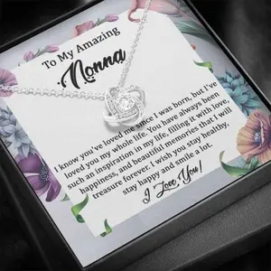 Granddaughter Necklace, Nonna Gift Necklace, Nonna And Granddaughter Jewelry, Christmas Necklaces For Nonna, Nonna Birthday Necklace, Nonna Jewelry, Jewelry Message Card, Necklace Gifts For Birthday, Anniversary, Christmas Day, Thanksgiving