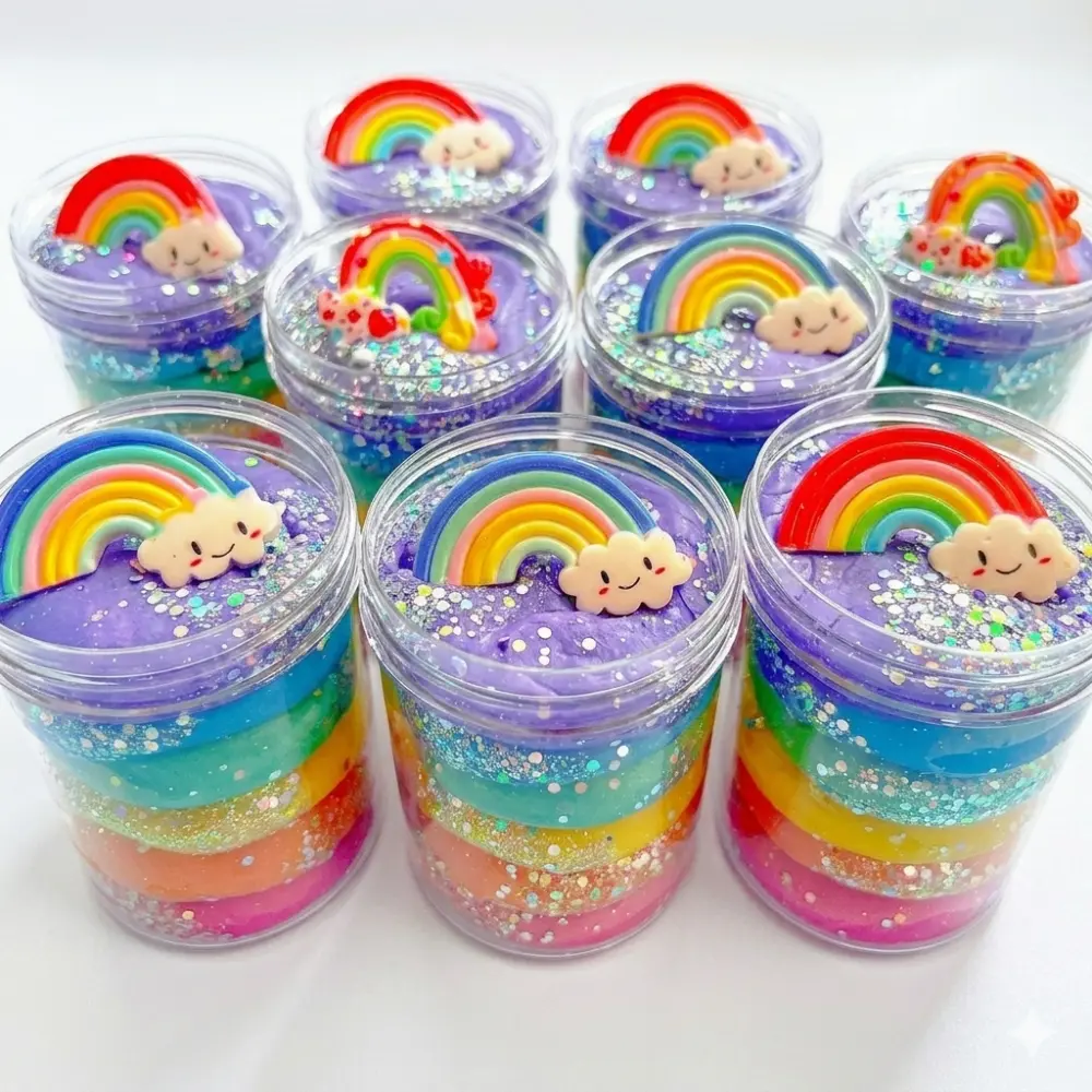 Rainbow Play Dough Jar
